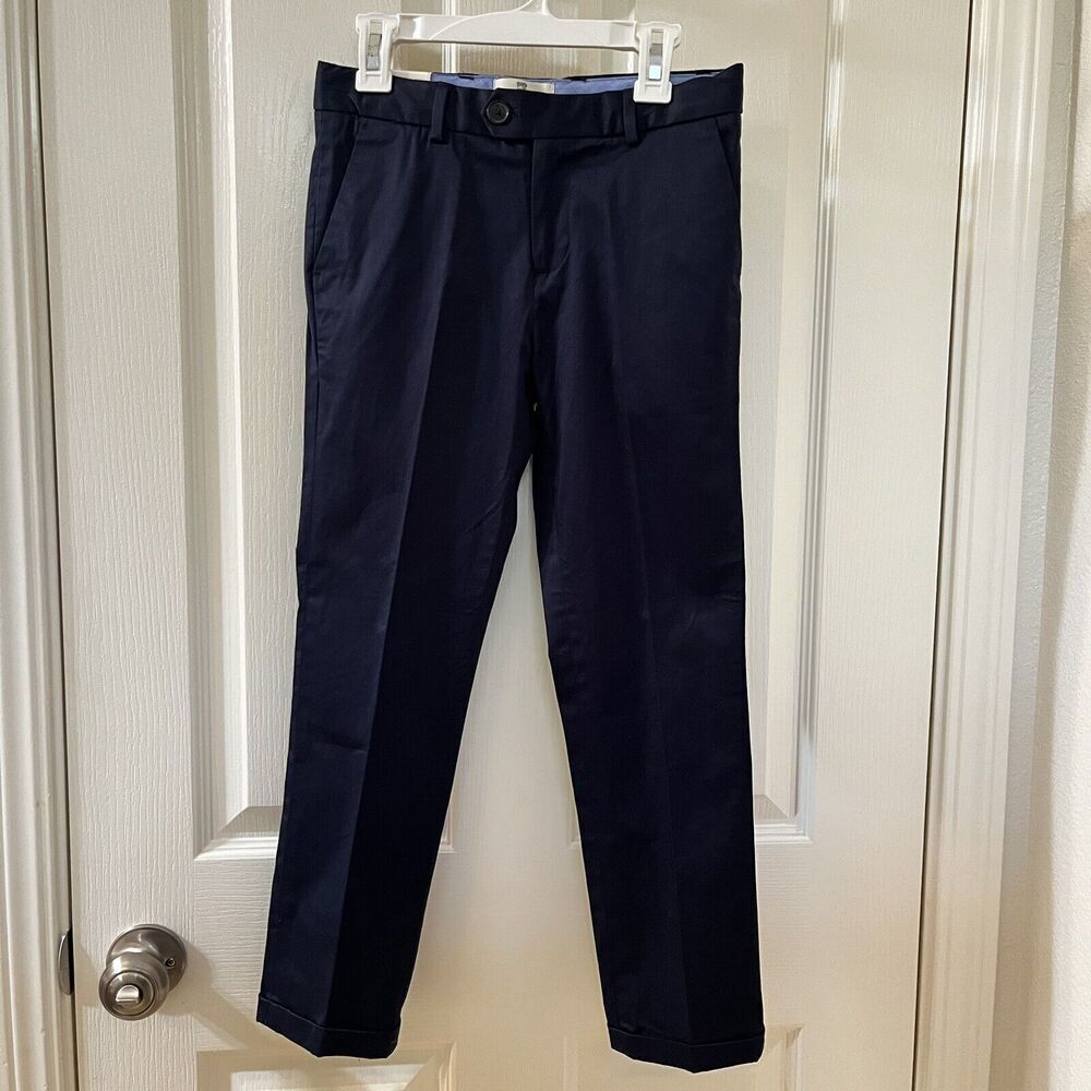 Scotch & Soda Scotch Shrunk Boys Chino Pants Regular Slim Navy Blue Size 10 NEW